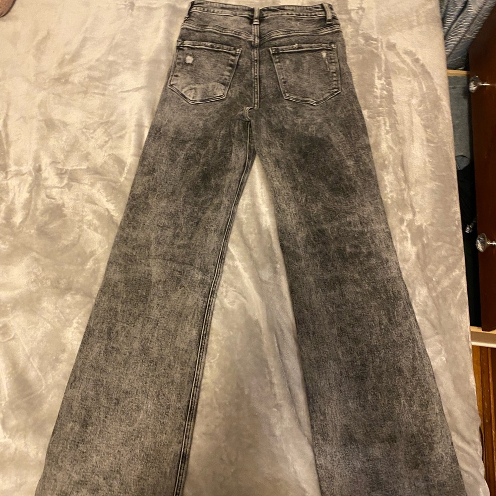 Vervet gray wash wide leg jeans